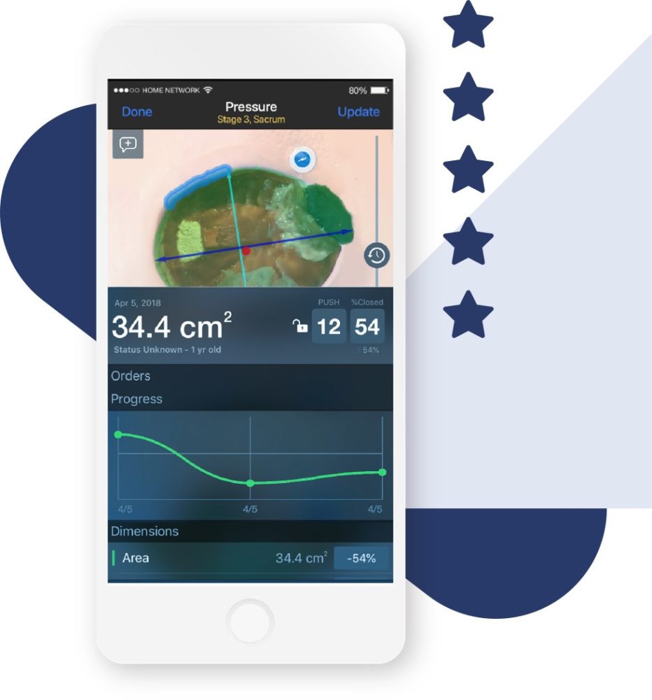 Swift Skin and Wound app measurements
