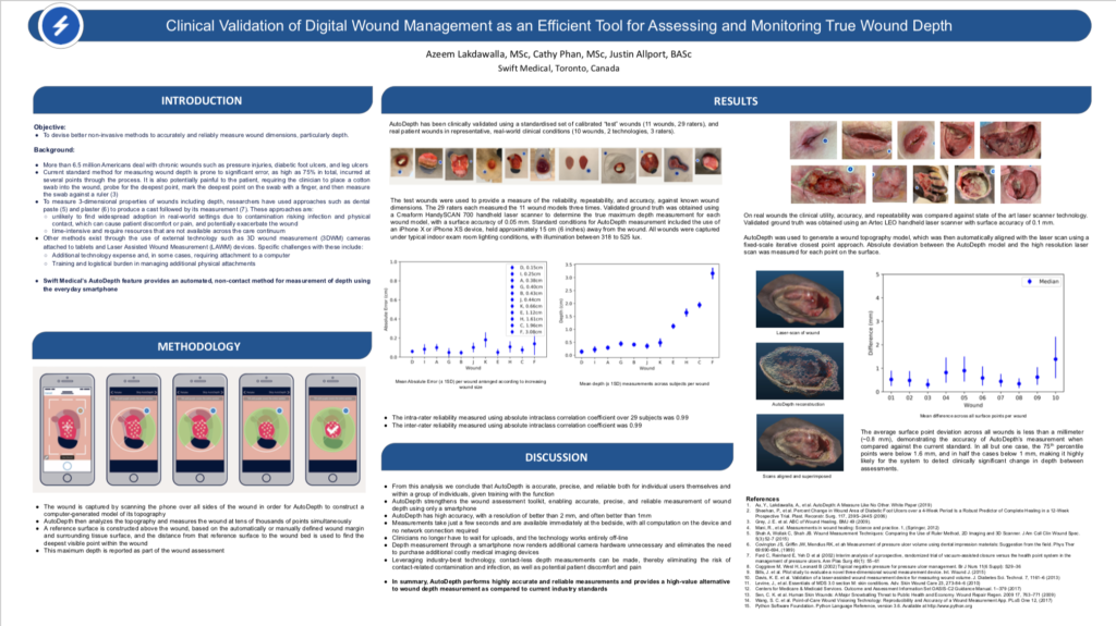 Clinical Validation of Digital Wound Management as an Efficient Tool for Assessing and Monitoring True Wound Depth poster