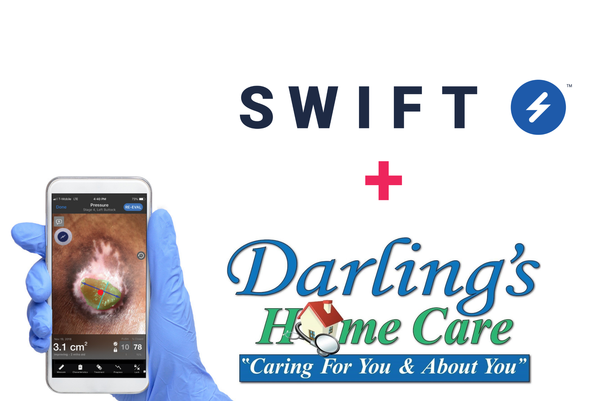 Swift Medical + Darling's Home Care logos