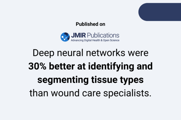 Published on JMIR Publications - "Deep neural networks were 30% better at identifying and segmenting tissue types than wound care specialists."