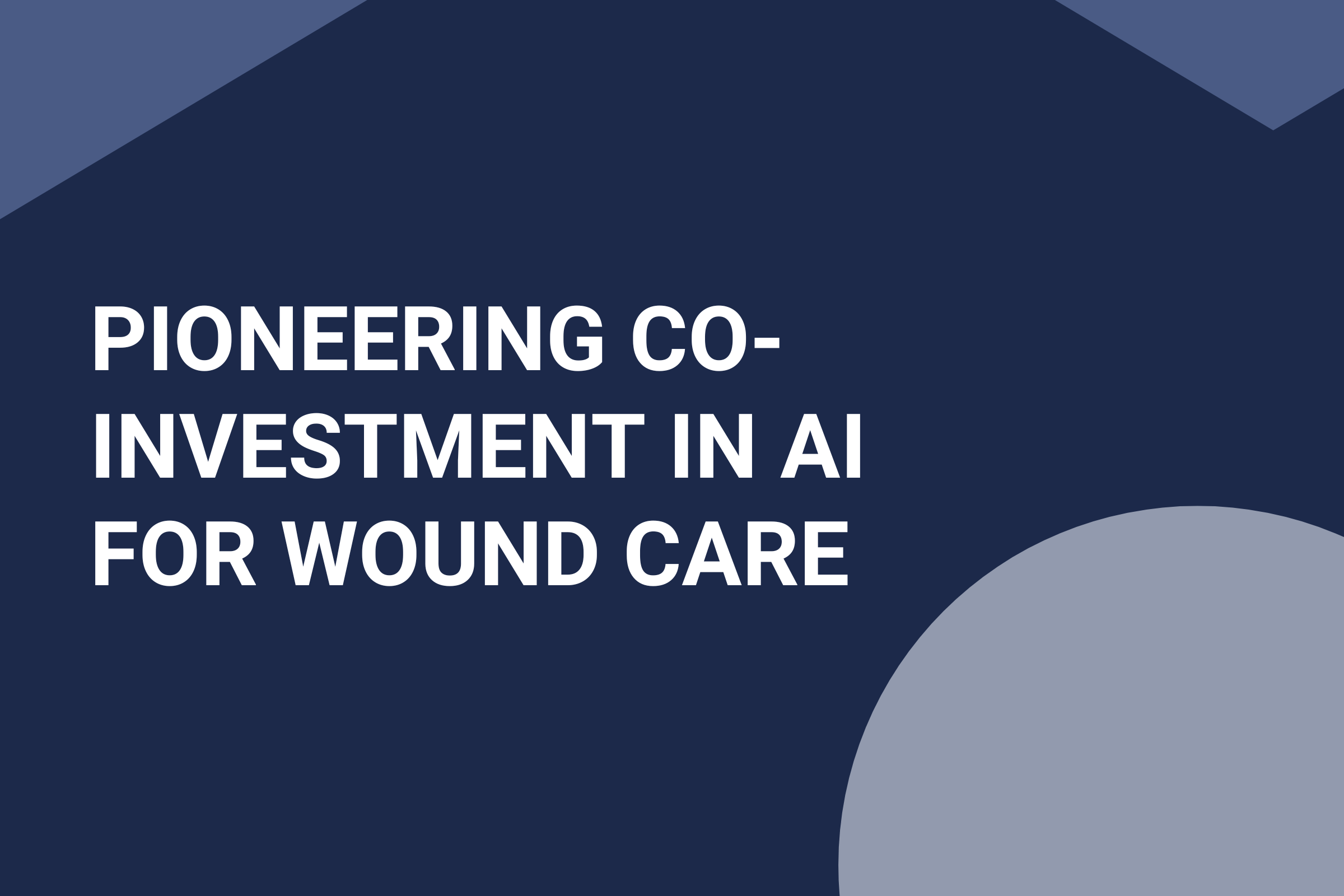 Pioneering co-investment in AI for wound care